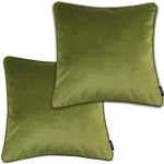 Carica l&#39;immagine nel visualizzatore di Gallery, McAlister Textiles Matt Lime Green Velvet 43cm x 43cm Piped Cushion Sets Cushions and Covers Cushion Covers Set of 2 
