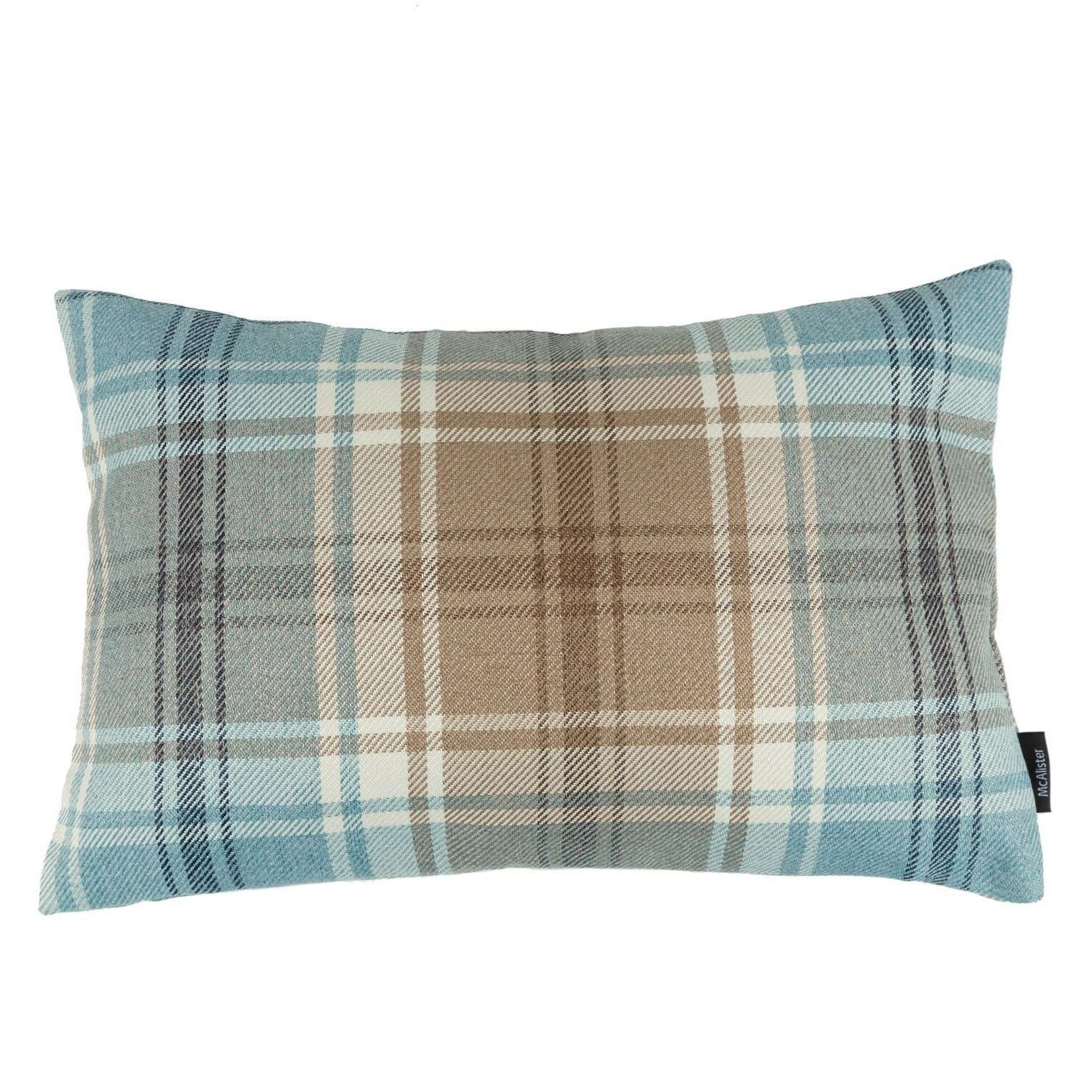 McAlister Textiles Angus Duck Egg Blue Tartan Pillow Pillow Cover Only 50cm x 30cm 