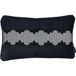 Carica l&#39;immagine nel visualizzatore di Gallery, McAlister Textiles Maya Striped Black Velvet Pillow Pillow Cover Only 50cm x 30cm 
