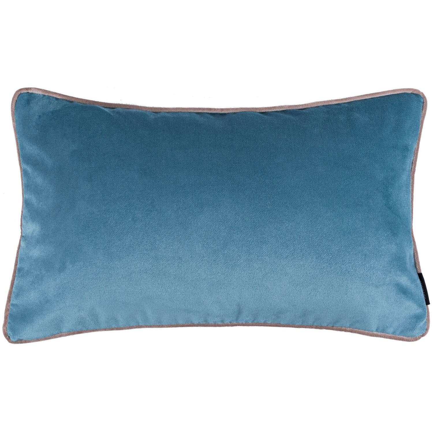 McAlister Textiles Matt Duck Egg Blue Piped Velvet Pillow Pillow Cover Only 50cm x 30cm 