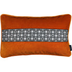 Carica l&#39;immagine nel visualizzatore di Gallery, McAlister Textiles Cancun Striped Burnt Orange Velvet Pillow Pillow Cover Only 50cm x 30cm 
